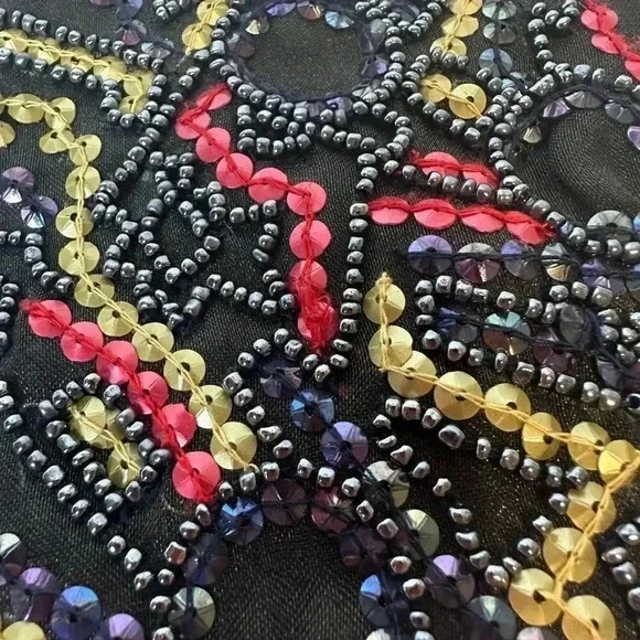 Beaded Linea Pelle evening Bag with beaded handle - Picture 5 of 9